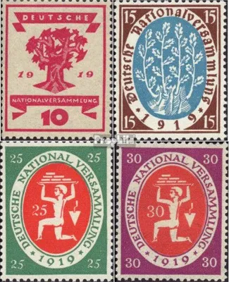 Produktbild von Briefmarken Deutsches Reich 1919 Mi 107-110 (kompl.Ausg.) postfrisch Nationalversammlung