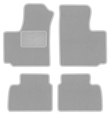 Productafbeelding van Velours automatten voor FIat Doblo I 2000-2009 (stationwagen) – 4-delig, grijs, op maat – Wielganizator OSLO