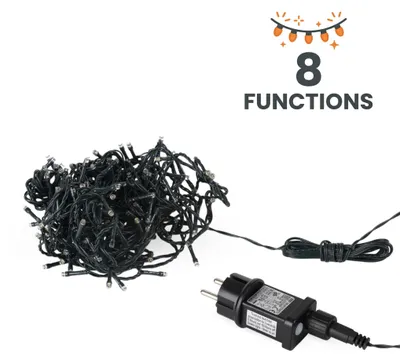 Produktbild von Lichterkette 180 LED warmweiß mit Timer für Innen & Außen, Spetebo