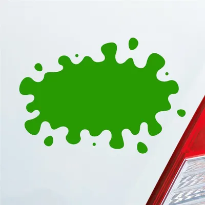 Produktbild von Auto Aufkleber Farbkleks Splash 14x10 cm Hellgrün Sticker Heckscheibenaufkleber