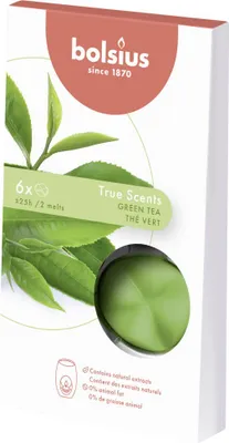 Produktbild von Bolsius Wax Melts Green Tea 6er