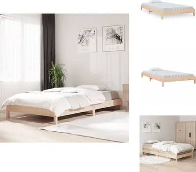 Obrázek produktu pro vidaXL Stohovatelná postel 100x200 cm z masivní borovice - Postele a rámy postelí
