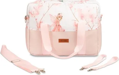 Immagine prodotto di Borsa per passeggino, ecopelle, Fairy Emma, rosa, bianco