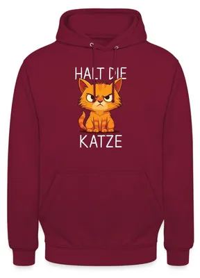 Produktbild von Spreadshirt Halt Die Katze | Wütende Katze Uni Hoodie, XXL, Bordeaux