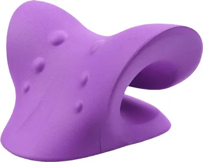 Produktbild von Nackenstrecker, Neck Pain Relief, Nackenstütze zur Nackenentspannung, Halswirbelsäule strecken Lila