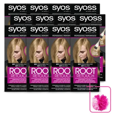 Produktbild von 12 x Syoss Root Touch-Up Haarfarbe BR1 Mittelblond - Sparpackung - 12 Stücke