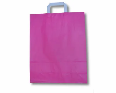 Produktbild von 250x Papiertragetaschen aus Kraftpapier 180+80x220mm pink