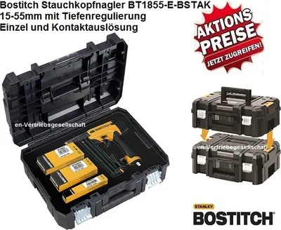 Produktbild von Bostitch BT1855-E-BSTAK 15-55mm Nagler Stiftnagler für Stauchkopfnägel Prebena J BR-03