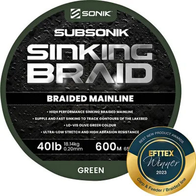 Zdjęcie produktu dla Sonik Subsonik Sinking Braid 0.20mm 40lb 18.14kg 300m