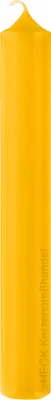 Produktbild von lange schlanke Altarkerzen 10% BW Anteil (Bienenwachs Kerzen) Goldgelb 250 x Ø 40 mm, 4 Stück, Kerzen mit Dornbohrung in RAL Kerzengüte Qualität