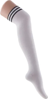Produktbild von Overknees Kniestrümpfe "Cheerleader" | Weiß Schwarz