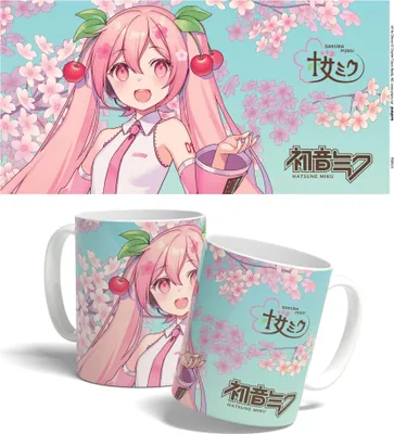Zdjęcie produktu dla Popbuddies Hatsune Miku Sakura Miku kubek kwiat wiśni 325ml One Size