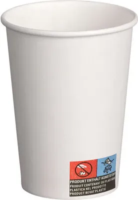 Produktbild von 100x Automatenbecher Kaffeebecher 70,3mm Ø weiß Pappe beschichtet 180 ml