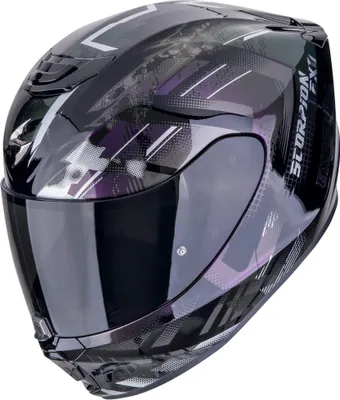 Image de Scorpion EXO-391 Clutter casque, noir/violet/argent, 2XL (63/64)