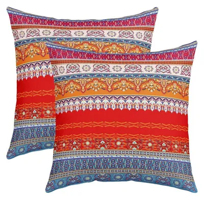 Produktbild von Kissenbezüge 55x55 cm Boho Floral Hippie 2 Stück Polyester