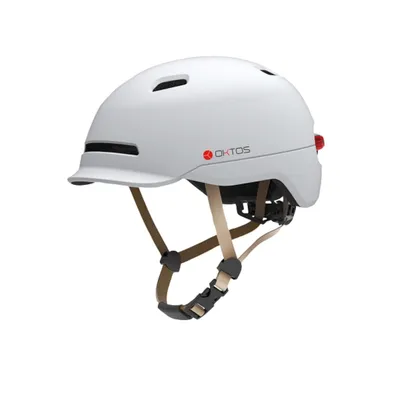 Image de Casque de vélo OKTOS S/M, taille 54-58 cm. Feu arrière pour Peugeot Jet-Force C-Tech 50