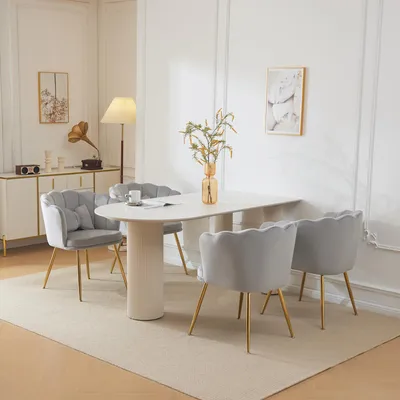 Chaise Design Blanche Pivotante Et Rembourrée Homestyle4u – Pour Salle à Manger Ou Bureau – Charge 120 Kg