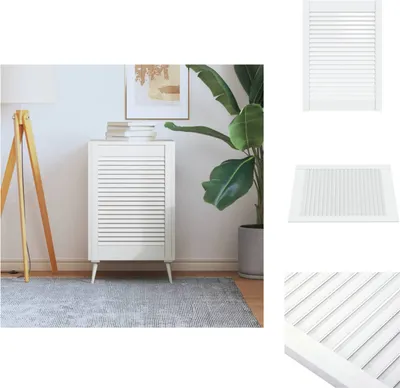 Produktbild von vidaXL Schranktür Lamellen-Design Weiß 69x49,4 cm Massivholz Kiefer - Schranktüren