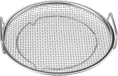 Image de Égouttoir pour huile de friture en acier inoxydable, rond, 22 cm, avec poignée