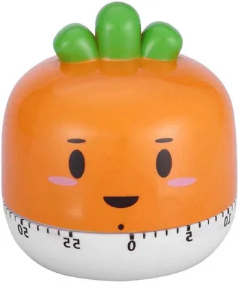 Image de Minuteur de cuisine manuel mécanique de couleur orange