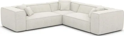Produktbild von Bouclé Ecksofa Arelia Weiß