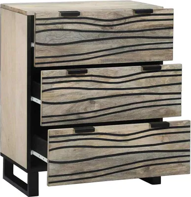 Zdjęcie produktu dla vidaXL Kredens biały 60 x 33,5 x 75 cm lite drewno mango