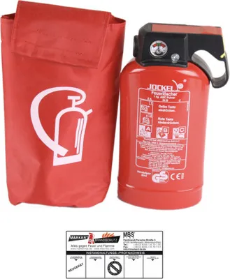 Produktbild von Jockel PSF1JM8 + Tasche Feuerlöscher 1kg ABC KFZ Auto BMW Pulverfeuerlöscher 2LE