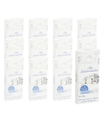 Produktbild von Dehner Premium Lovely Katzensnack, Leckerli Creme glutenfrei, für ausgewachsene Katzen, Thunfisch, 72 x 14 g (1 kg)