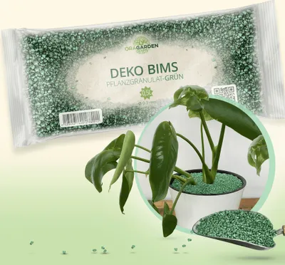 Produktbild von OraGarden Deko Bims Pflanzgranulat Grün 0-3 mm 0.5 Liter