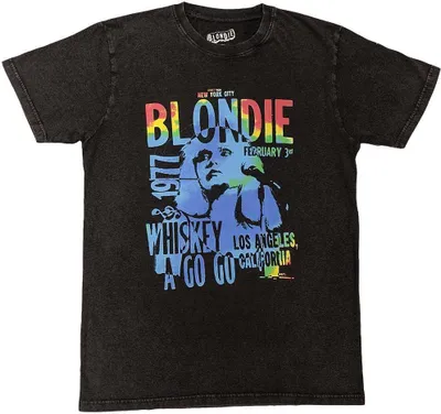 Image de Blondie - "Whiskey A Go Go" T-shirt homme/femme unie RO11029 (XXL) (noir lavé)