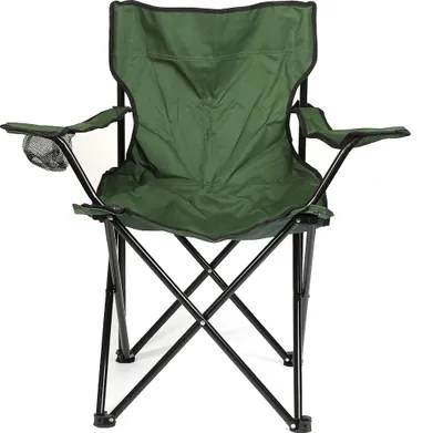Produktbild von Campingstuhl Klappstuhl Anglersessel Outdoor-Stuhl mit Armlehnen bis 120 kg belastbar Grün