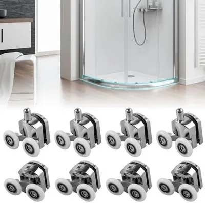 Produktbild von 8 Stück 23 mm Aluminiumlegierung Duschtürrollen für Glasschiebetüren
