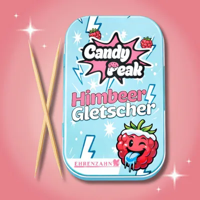 Produktbild von CandyPeak Zahnstocher – HimbeerGletscher Geschmack | 100 Stück