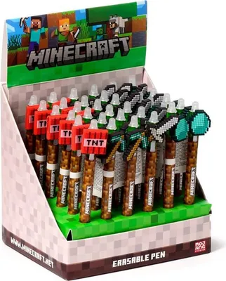 Produktbild von Minecraft-Stift, 4 Typen, mit Radiergummi