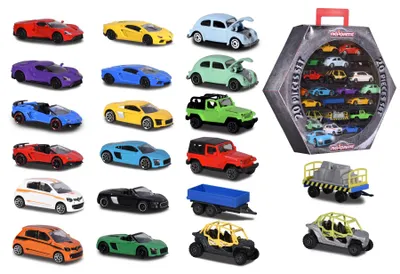 Produktbild von Majorette Geschenkset, 20-tlg., Spielzeugauto, Spielzeug Auto, Modellauto, Aufbewahrungsbox, Autos, 212058595