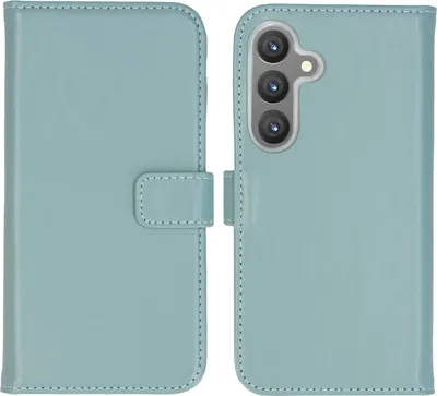 Produktbild von Selencia Echtleder Klapphülle Samsung Galaxy S24 - Air Blue