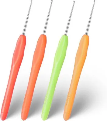 Productafbeelding van Set van 4 ergonomische haaknaalden voor breien – 1 mm, 1,25 mm, 1,5 mm, 1,75 mm