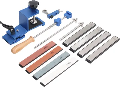Image de Kit d'aiguisage de couteaux à angle fixe avec 4 pierres à aiguiser 4 pierres à aiguiser en diamant Outil d'aiguisage de couteaux