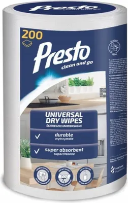 Zdjęcie produktu dla Uniwersalne ściereczki osuszające PRESTO 200 szt