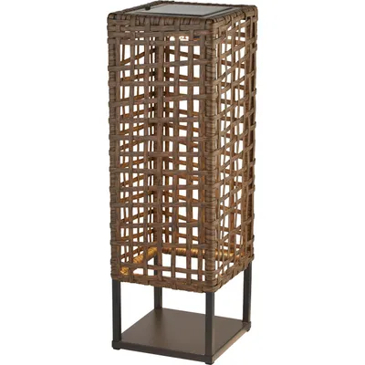 Produktbild von LED Solar Tischleuchte, Rattan, braun, H 47 cm