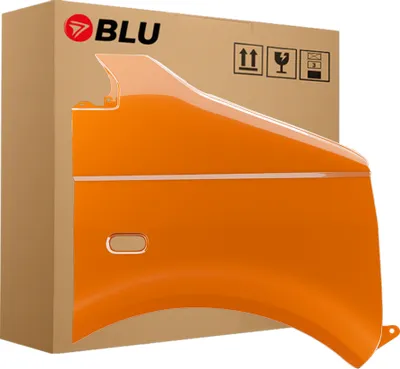 Immagine prodotto di BLU Parafango compatibile con VW Volkswagen Transporter T5 / Multivan LP2C Destra Orange Leuchtorange Naranja | 2003-2015 | Anteriore | Verniciato | Pronto per il montaggio | Acciaio