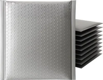 Obrázek produktu pro Obálky pro kurýrní služby, metalické, 165 x 165 mm, stříbrné, 100 kusů