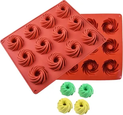 Produktbild von Silikonbackform für Twisted Muffins 12 Formen