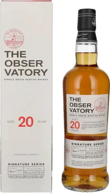Produktbild von The Observatory 20 Years Old Single Grain Signature Series 40% Vol. 0,7l in Geschenkbox