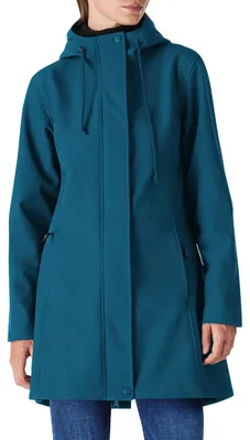 Produktbild von Damen-Softshell-Regenjacke mit Kapuze für Outdoor-Aktivitäten