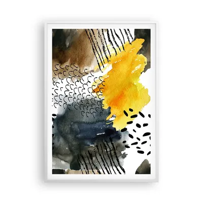 Produktbild von Gerahmtes Poster - Weißer Rahmen - Abstraktion Muster Flecken - 70x100 cm - Wand Bild - Wanddeko - Wandbilder - Wandposter - Bilderrahmen - Bilder - Kunstdruck - Wandbild - P2WPA70x100-4282