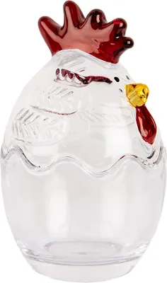 Produktbild von Clayre & Eef Glastopf Huhn Ø 6x9 cm Transparant Glas