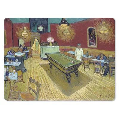 Produktbild von MuchoWow® Mauspad Mousepad Das Nachtcafé - Vincent van Gogh 40x30 cm - Mousepads - Maus Mat - Pad - Mausunterlage - Anti Rutsch