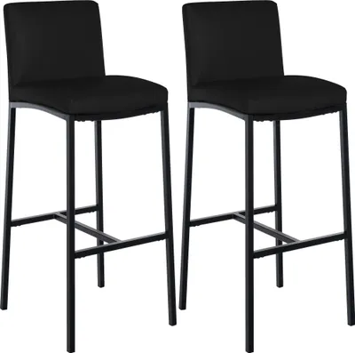 Image de Deux tabourets de bar Freeport en similicuir noir