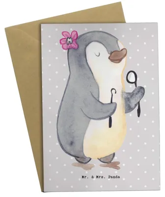 Produktbild von Mr. & Mrs. Panda Beileidskarte Zahnmedizinische Fachangestellte Herz - Grau Pastell - Geschenk, einladungskarten, genesungskarte, babykarte, hochzeitskarten